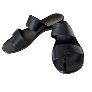 NATURALIZER GENN-DRIFT BLACK LEATHER SANDAL SIZE 7